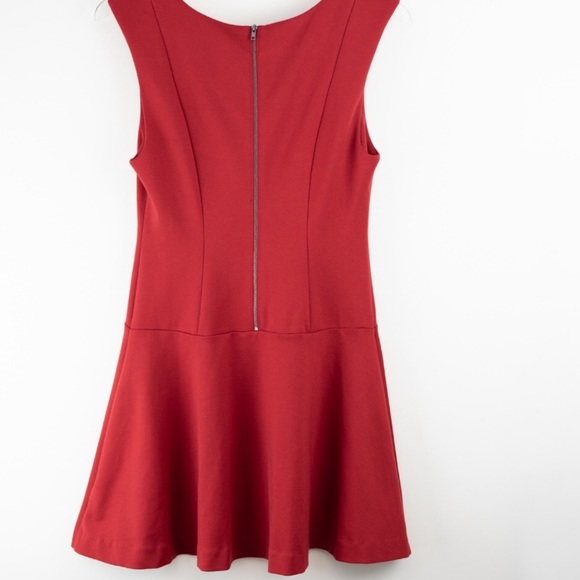 Free People Cha Cha Ponte Dress- Red - Picture 4 of 8